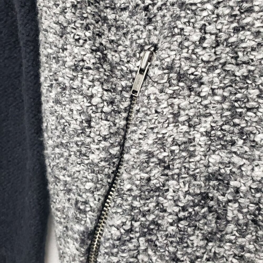 American Eagle Outfitters Womens S Black Gray Knit Bomber Jacket Full Zip - Picture 5 of 12